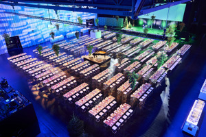 Weihnachtsfeier Firmenfeier auf der Werkstattbühne im Festspielhaus Bregenz